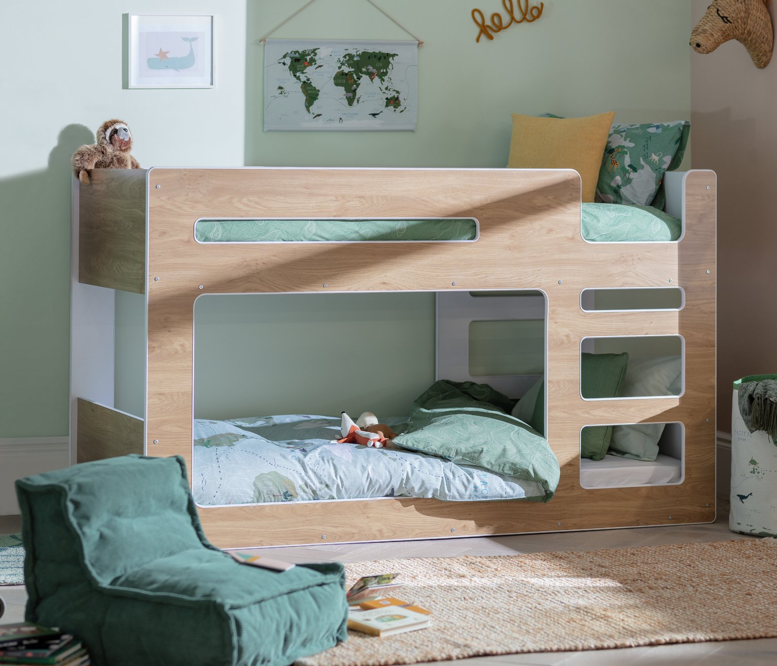 Habitat Ultimate Bunk Bed & 2 Mattress - Oak Effect & White