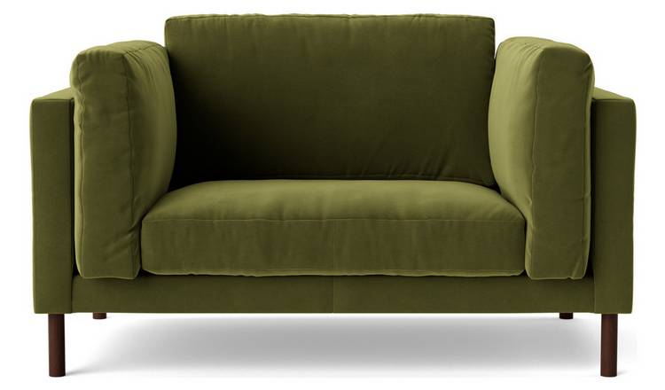 Swoon Munich Velvet Cuddle Chair - Fern Green