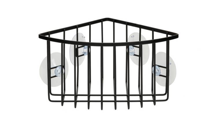 Argos Home Corner Shower Storage Basket - Black