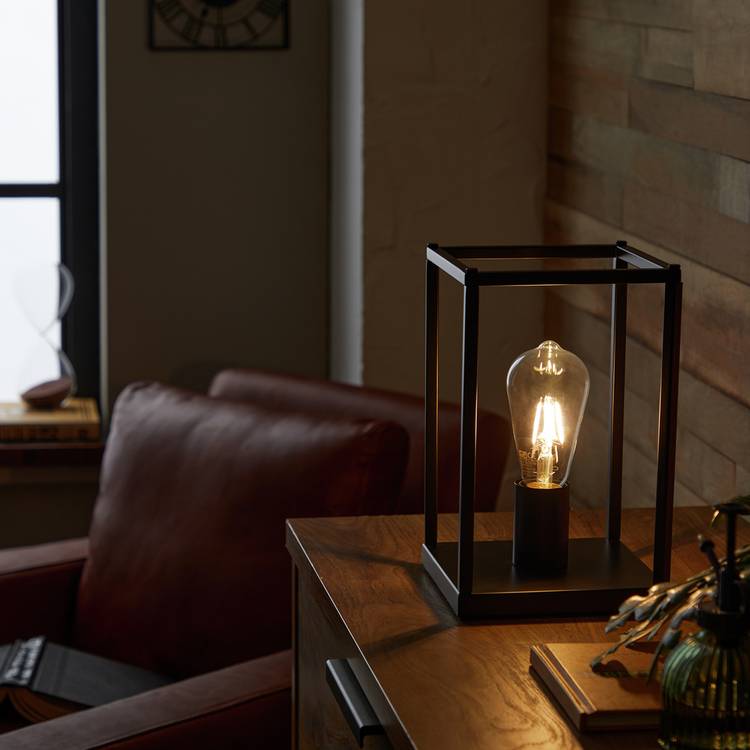 Argos Home Carriage Metal LED Table Lamp - Matt Black 0