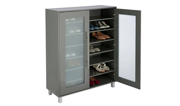 Argos Home 2 Door Lydiard Storage Shoe Cabinet - Grey