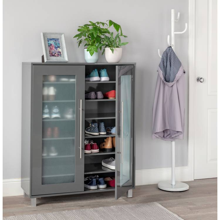 Argos Home 2 Door Lydiard Storage Shoe Cabinet - Grey 0