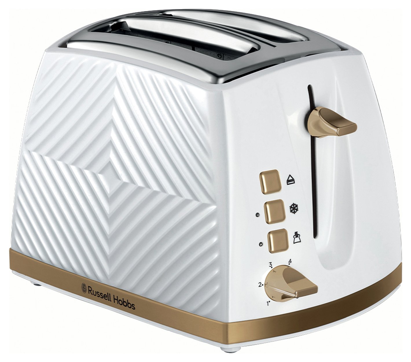 Russell Hobbs Groove 2 Slice White Toaster 26391