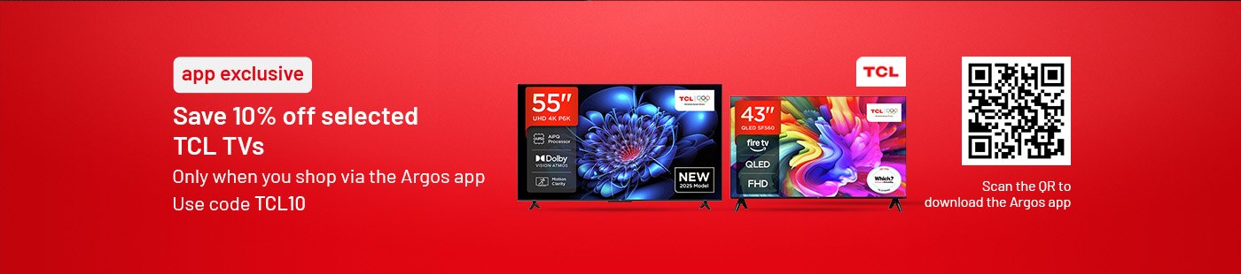 Save 10% off selected TCL TVs with code TCL10. Scan the QR code to download the app.