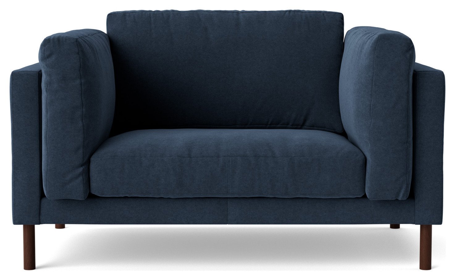 Swoon Munich Fabric Cuddle Chair- Indigo Blue
