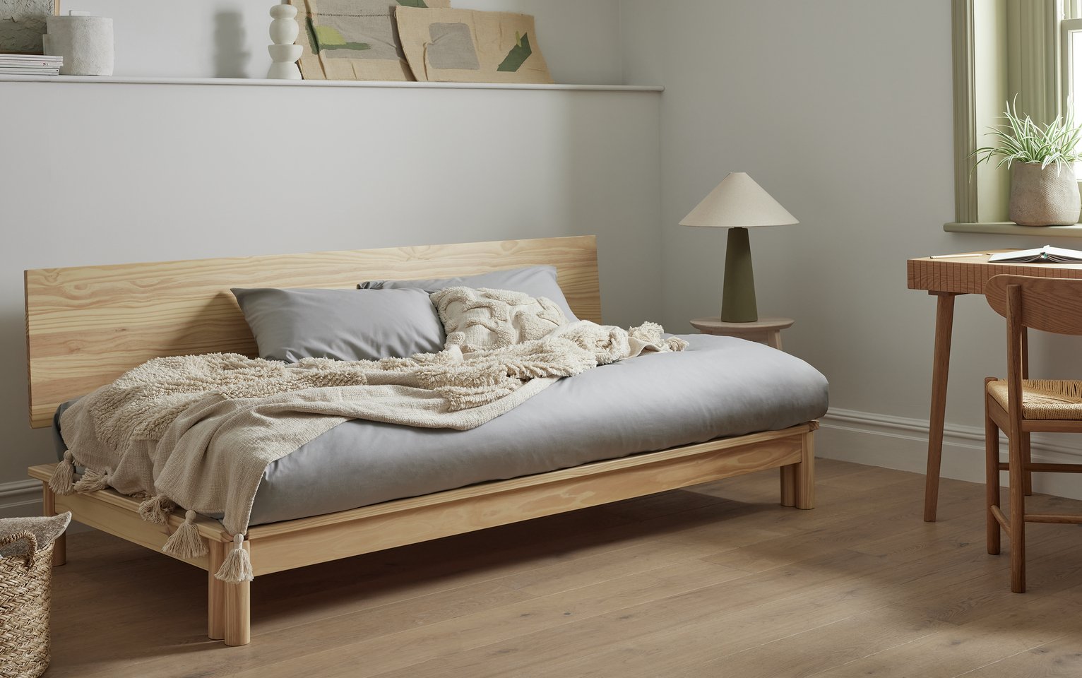 Habitat Akio Guest Bed with 2 Mattresses - Natural
