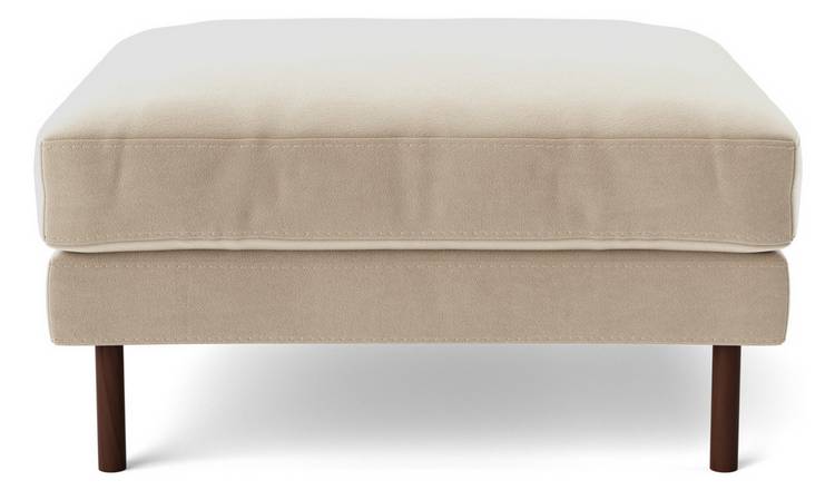 Taupe velvet outlet ottoman