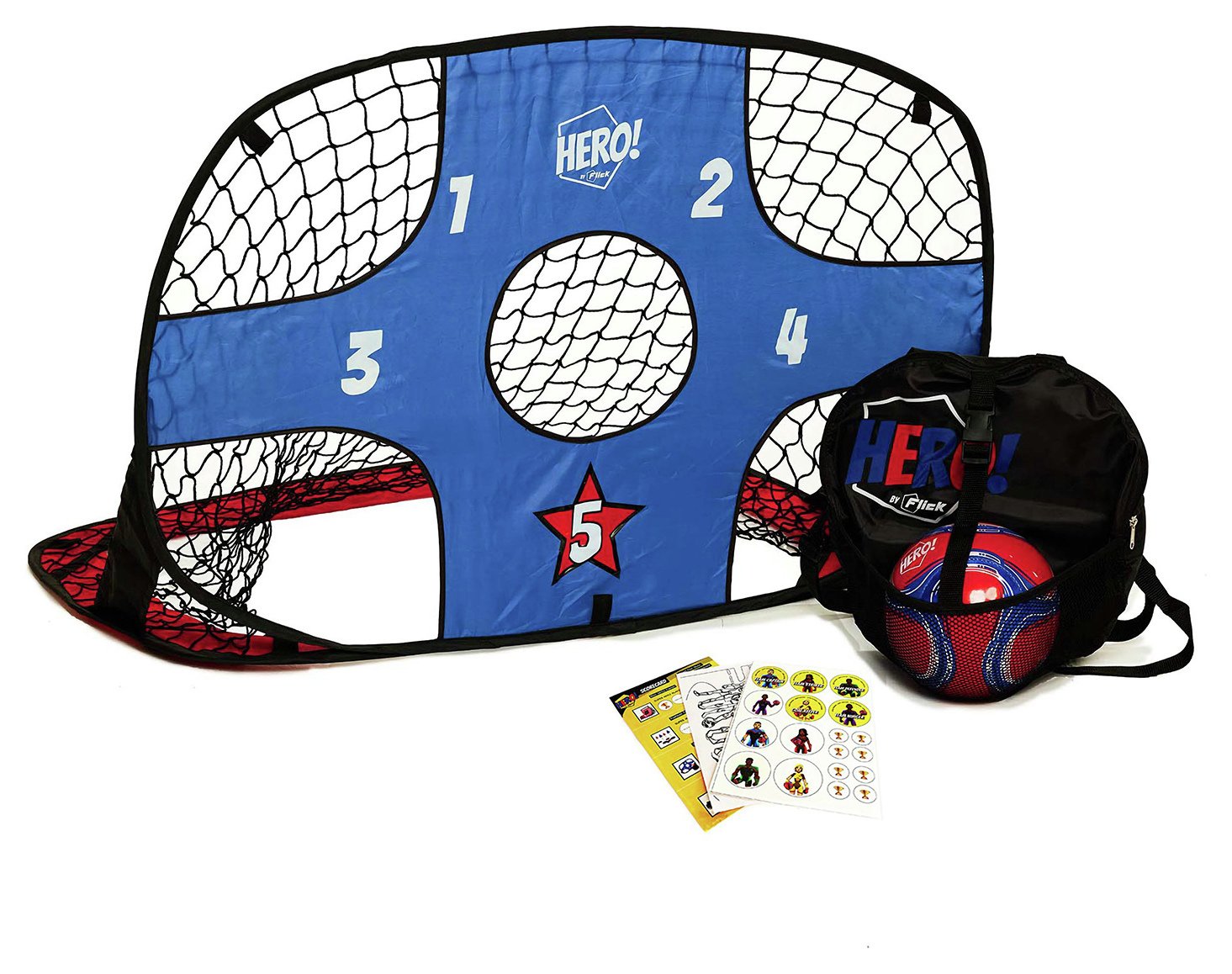 Football Flick 3.5 x 2ft Hero Strikers Goal Pack