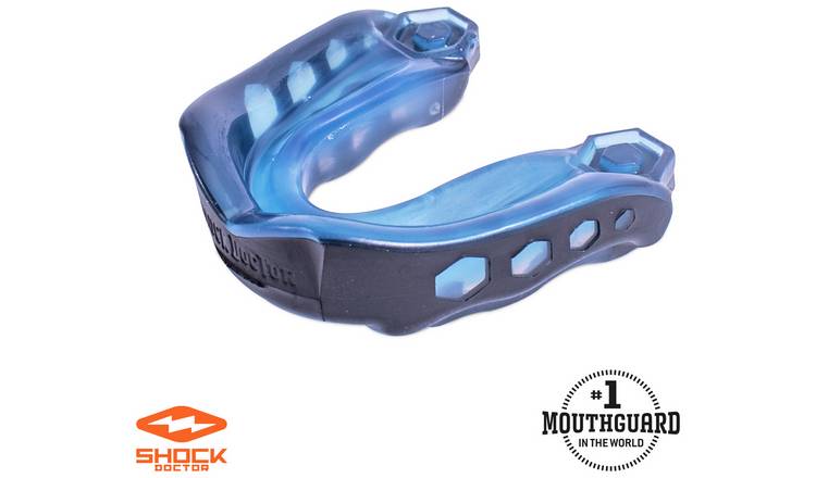 Blue/Black Shock Doctor Gel Max Convertible Mouth Guard Adult 