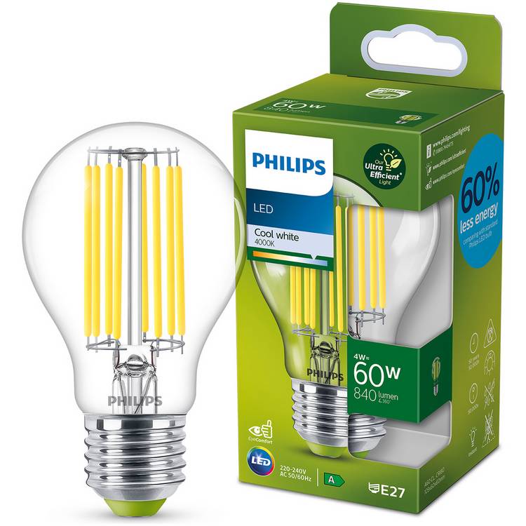 Philips 4W - 60W LED ES Ultra Efficient Light Bulb 0