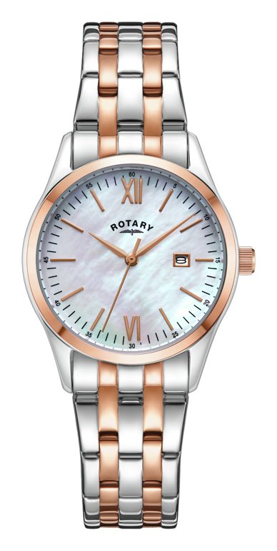 Rotary Ladies Stainless Steel White Dial Bracelet Watch