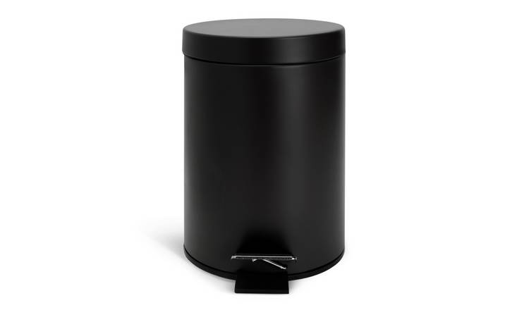 Argos Home 3 Litre Bathroom Pedal Bin - Black 