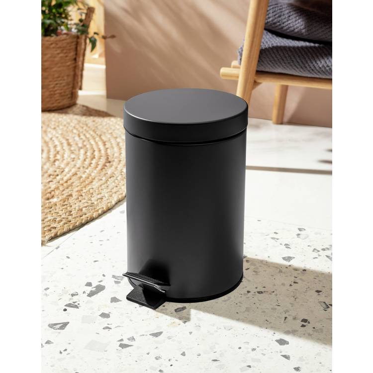 Argos Home 3 Litre Bathroom Pedal Bin - Black  0