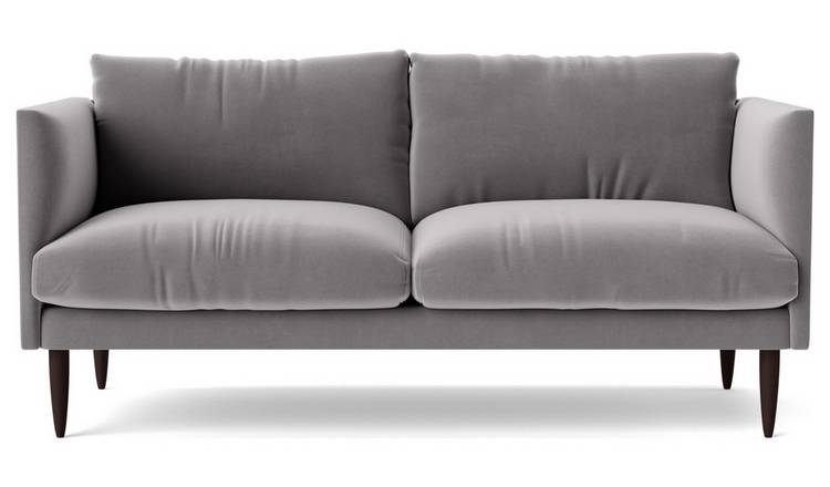 Swoon Luna Velvet 2 Seater Sofa - Silver Grey