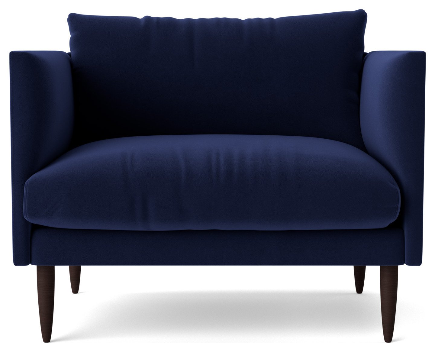 Swoon Luna Velvet Cuddle Chair - Ink Blue