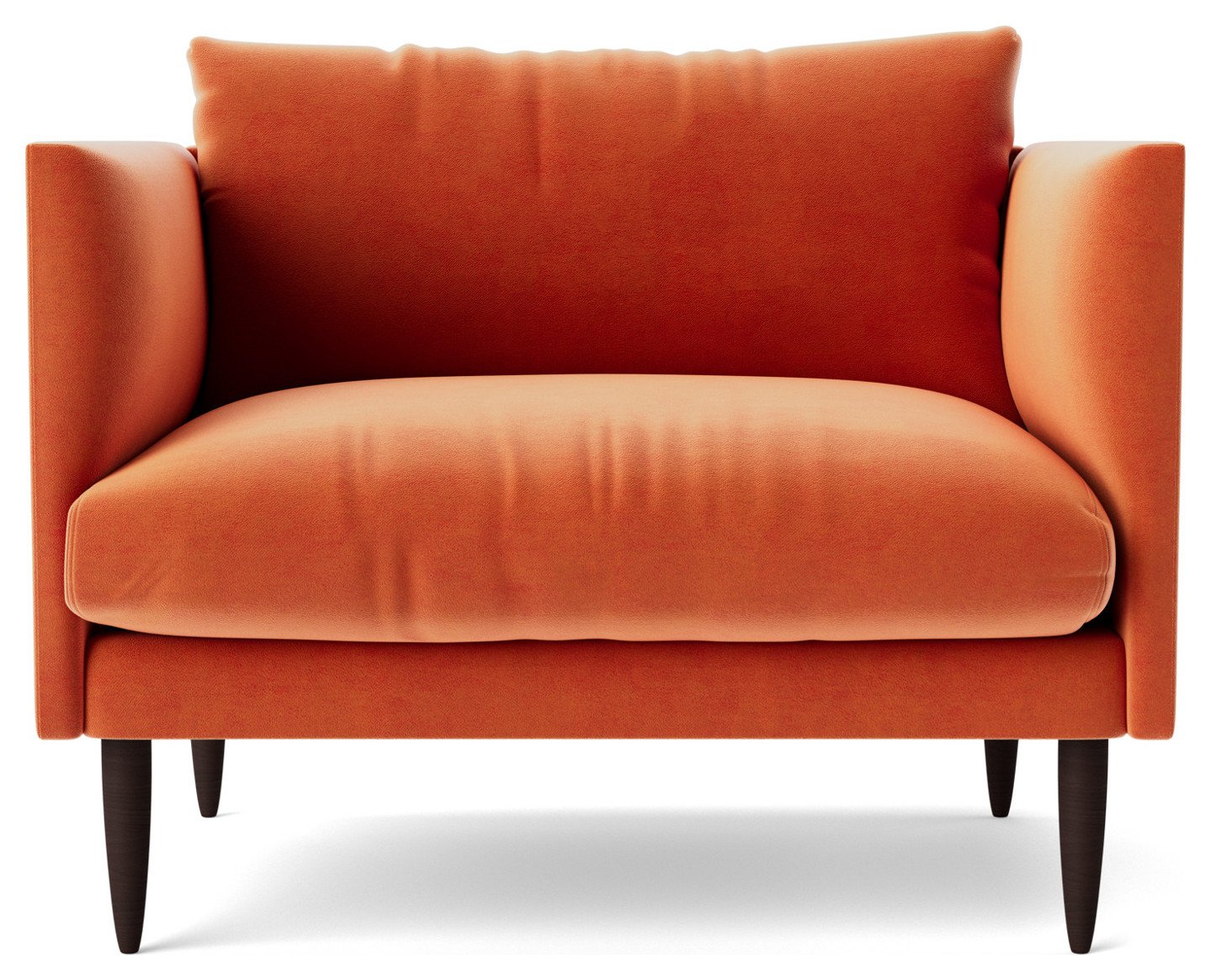 Swoon Luna Velvet Cuddle Chair - Burnt Orange