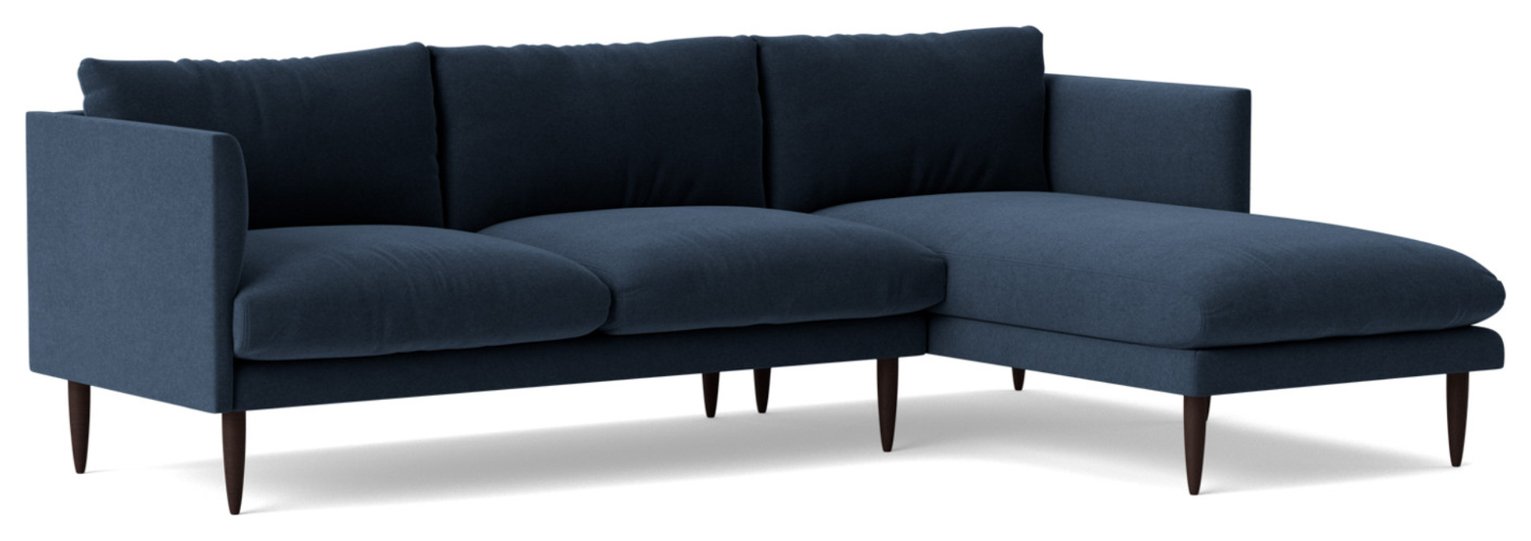 Swoon Luna Fabric Right Hand Corner Sofa - Indigo Blue