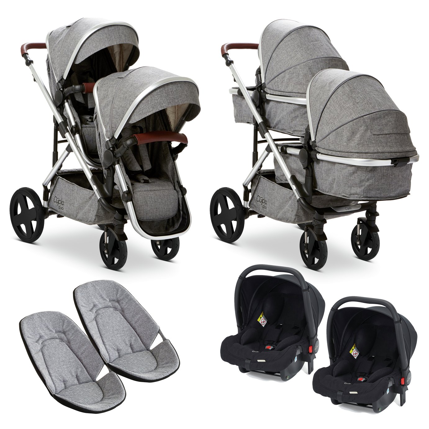 twin travel pram