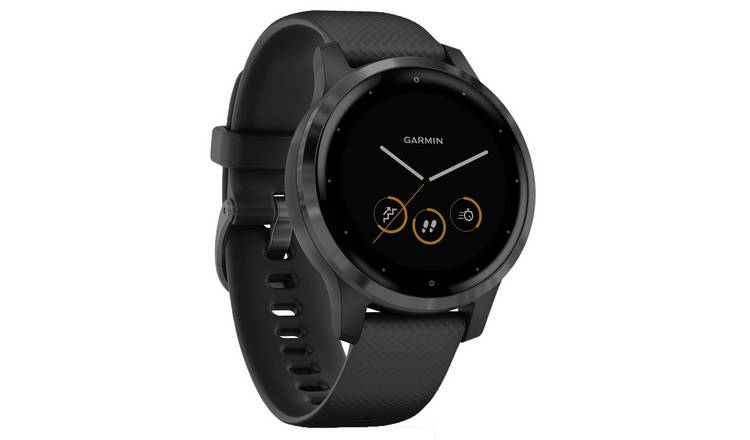 Onzin kiezen grind Buy Garmin Vivoactive 4S GPS Smart Watch - Gunmetal /Black Band | Fitness  and activity trackers | Argos