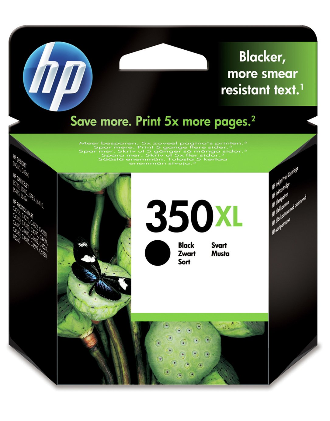 HP 350XL High-Yield Original Ink Cartridge - Black