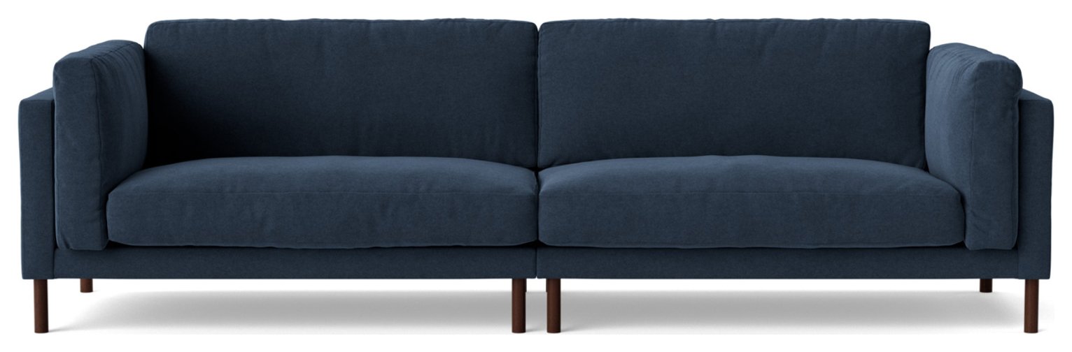 Swoon Munich Fabric 4 Seater Sofa - Indigo Blue