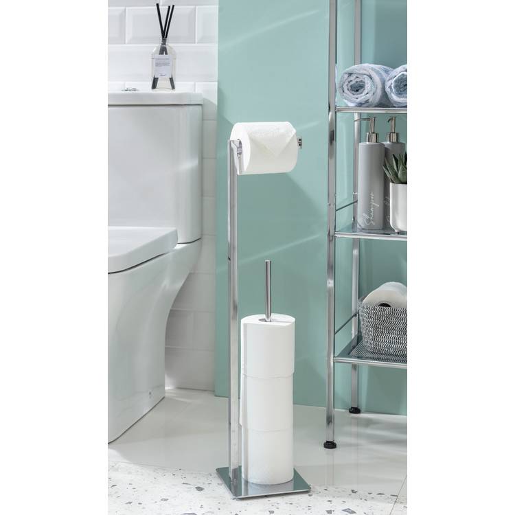 Argos Home Freestanding Toilet Roll Holder - Chrome 0