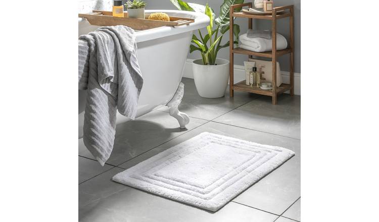 Habitat Deep Pile Small Shower Mat - White