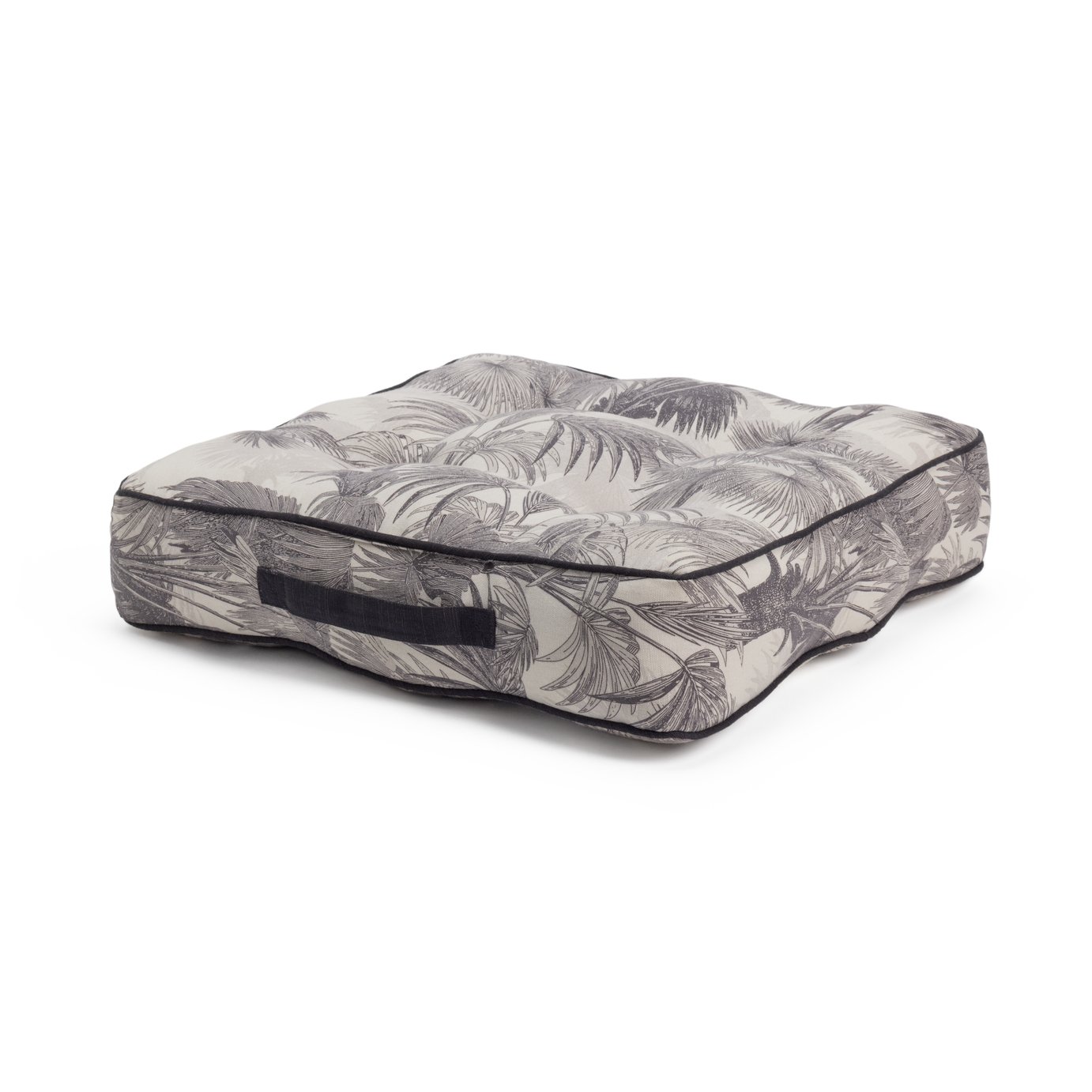 Habitat Palm Print Grey Floor Cushion   