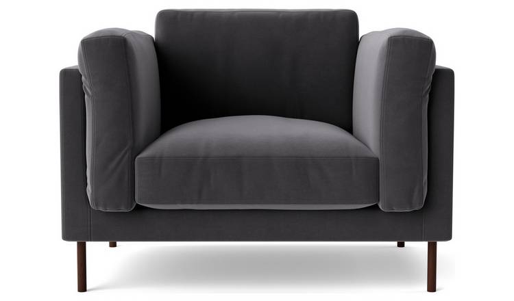 Grey velvet chair deals argos