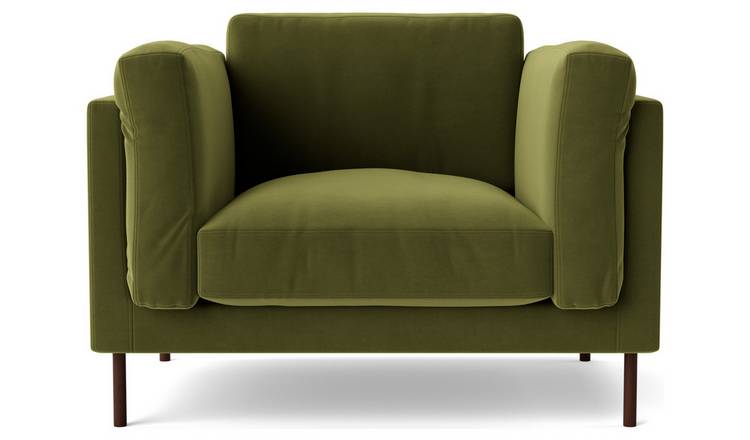 Buy Swoon Munich Velvet Armchair Fern Green Argos