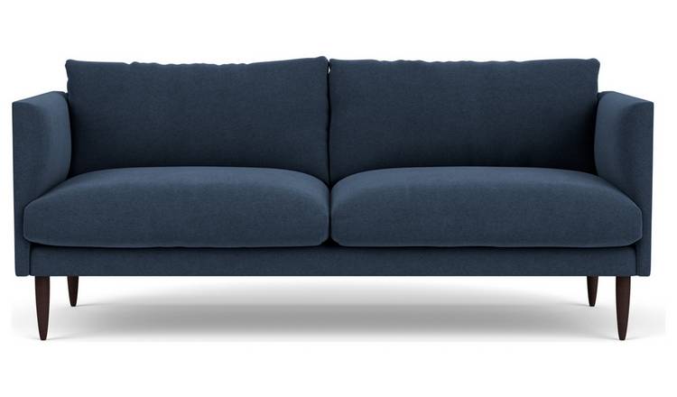 Indigo blue velvet deals sofa