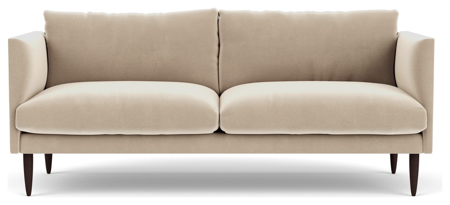 Swoon Luna Velvet 3 Seater Sofa - Taupe