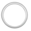 Buy Revere 9ct White  Gold  Rolled Edge D Shape Wedding  Ring  
