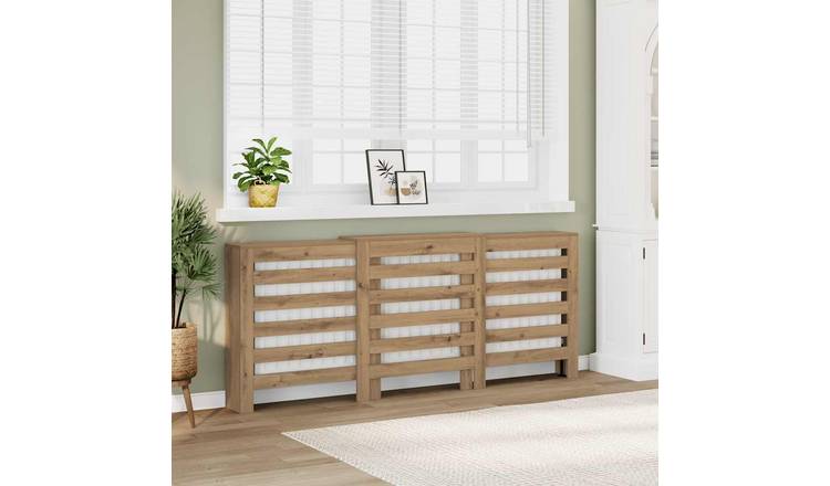 Walplus Engineered Wood Radiator Cover - Artisian Oak - 205 x 21.5 x 83.5 cm