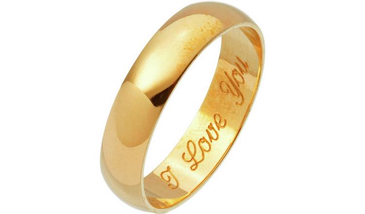 Buy Revere 9ct Yellow Gold D Shape High Dome Wedding Ring Buy Revere 9ct Yellow Gold D Shape High Dome Wedding Ring