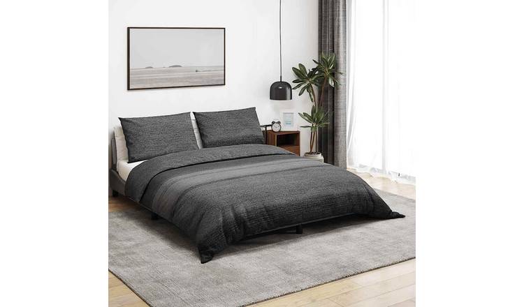 Walplus Pillowcase Cotton Duvet Cover Set - Dark Grey - 200 x 220 cm