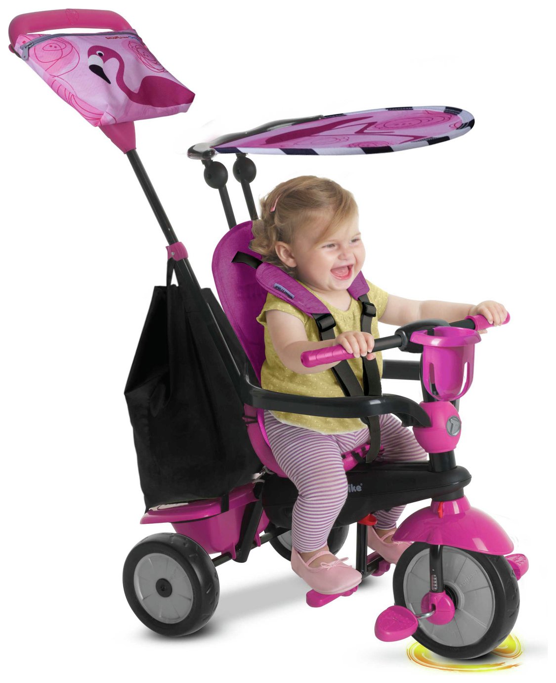 Smart Trike - Touch Steering 4-in-1 Safari Ride On - Flamingo