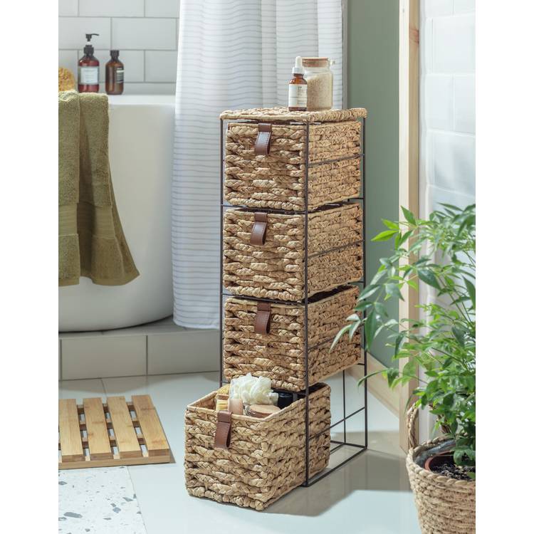 Argos Home 4 Drawer Slim Bathroom Storage Unit - Natural 0