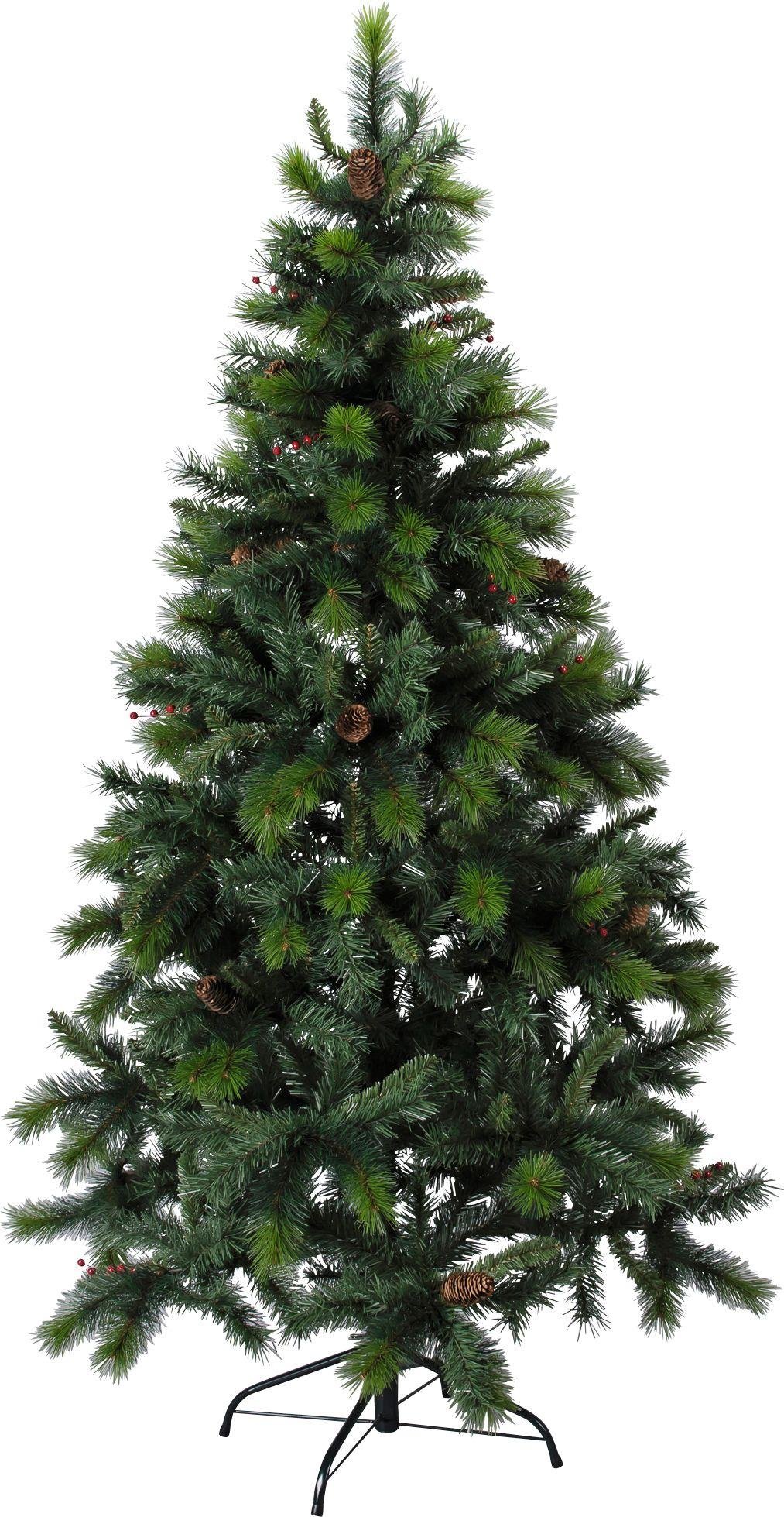 HOME 6ft Berry and Cone Christmas Tree Green Reviews