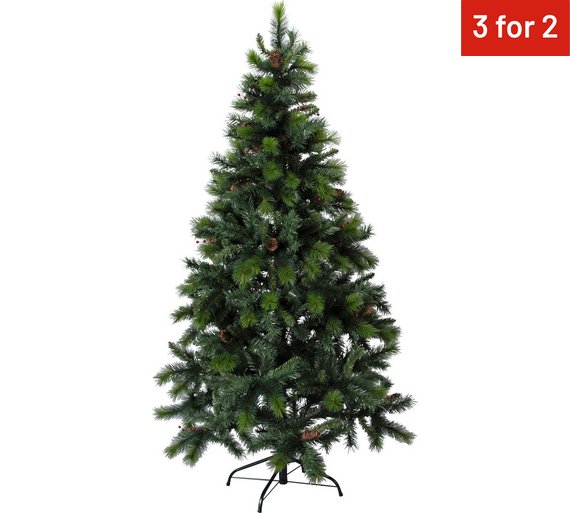 Argos HOME 6ft Berry and Cone Christmas Tree