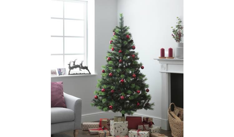 Buy Argos Home 6ft Berry and Cone Christmas Tree - Green | Christmas ...