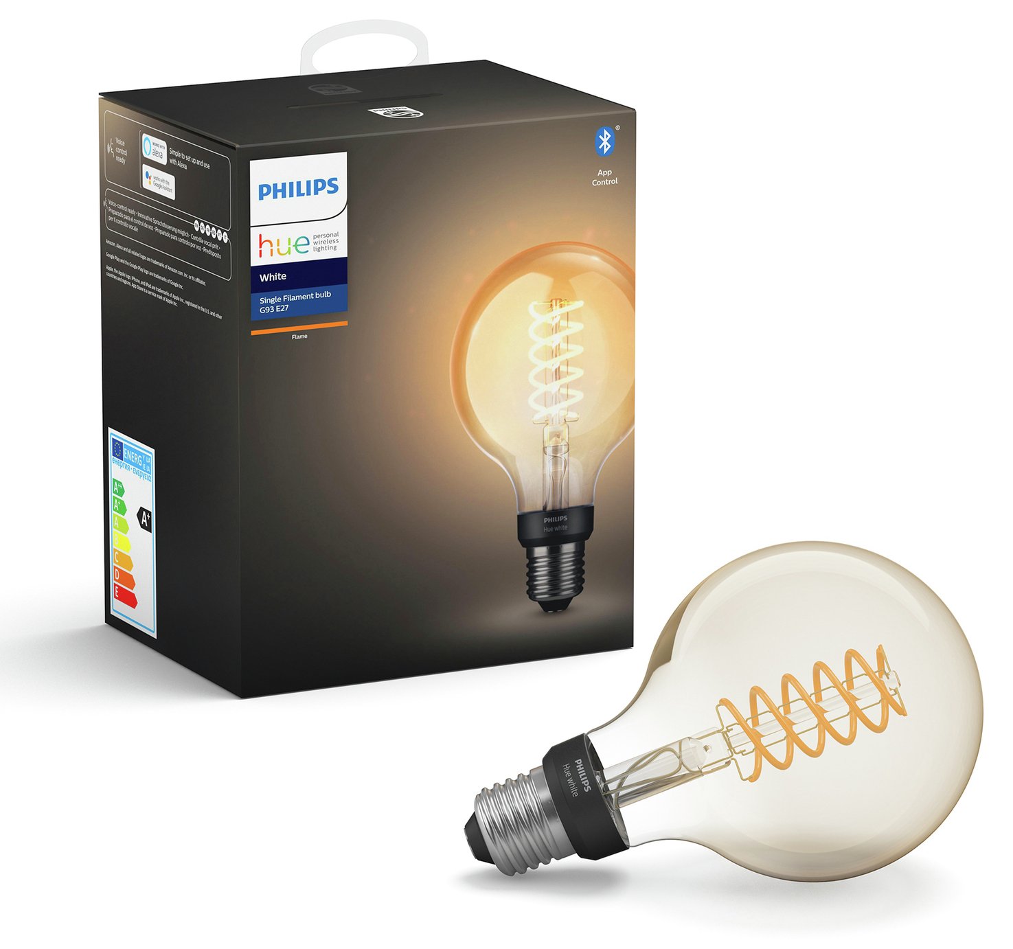 Philips Hue E27 White Smart Filament Globe with Bluetooth