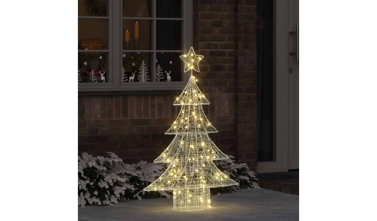 Walplus Artificial Christmas Tree - Warm White - 80 x 20 x 120 cm