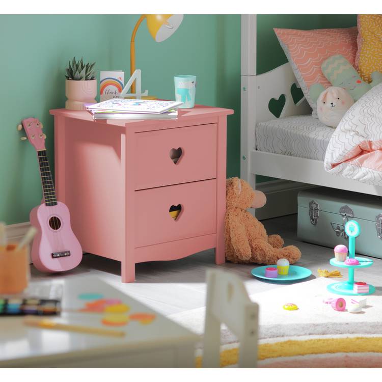 Argos Home Kids Mia Bedside Table - Pink 0