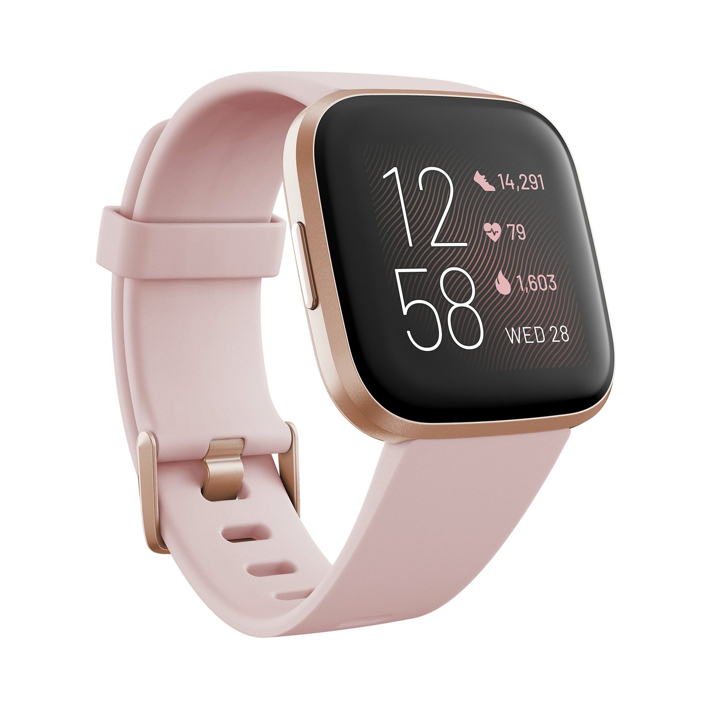 fitbit copper rose aluminum pebble