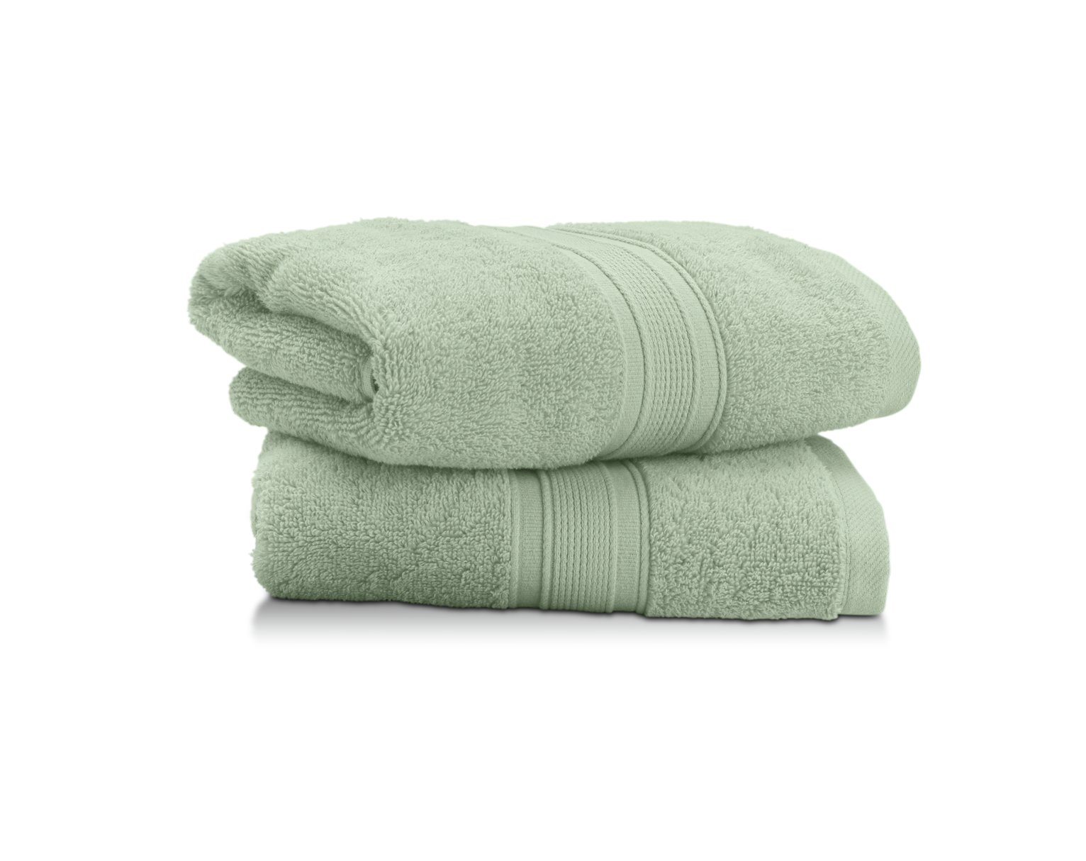 Habitat Supersoft Cotton 2 Pack Hand Towel - Green