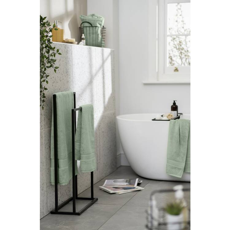 Habitat Supersoft Cotton 2 Pack Hand Towel - Green 0