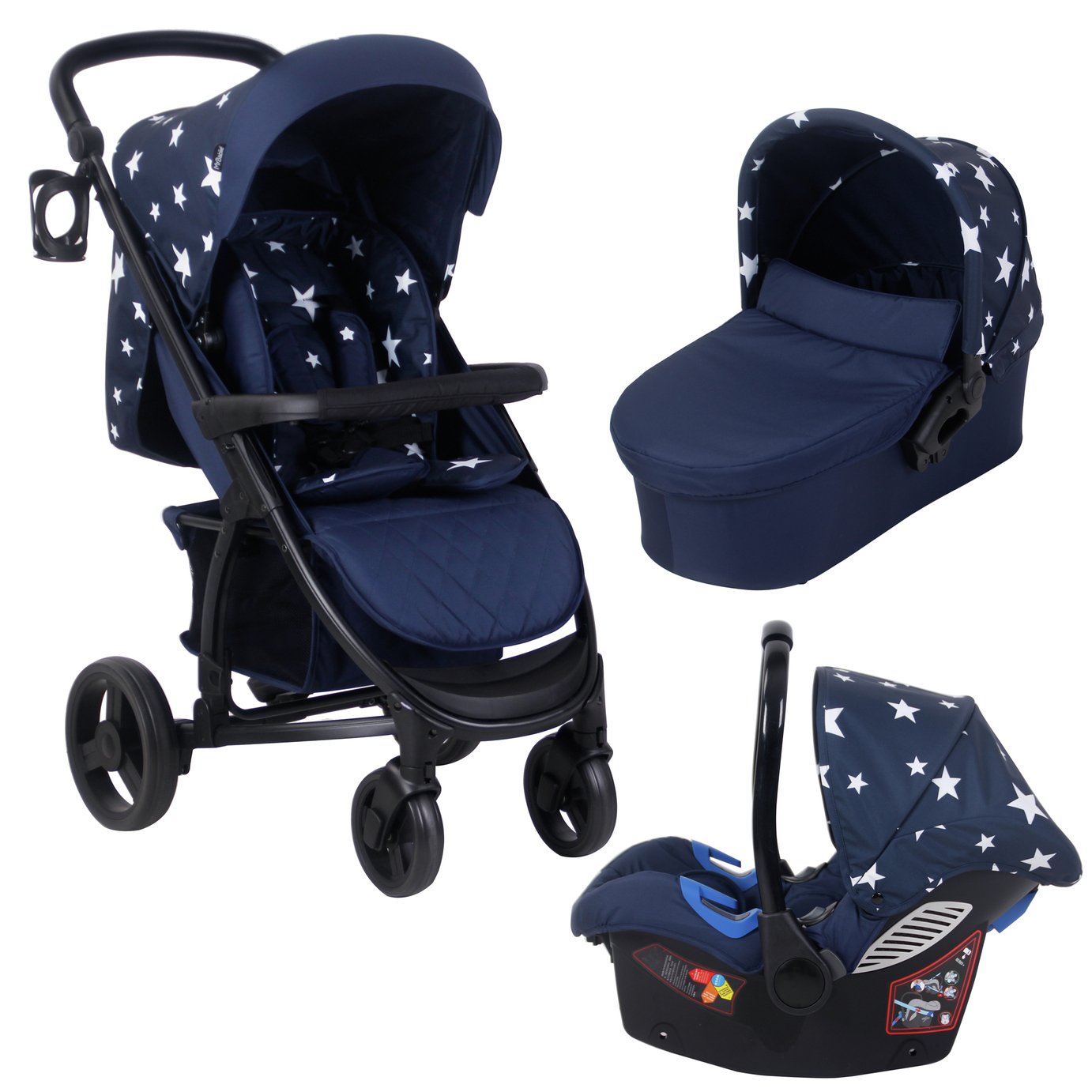 My Babiie Abbey Clancy MB200 Travel System - Navy Star