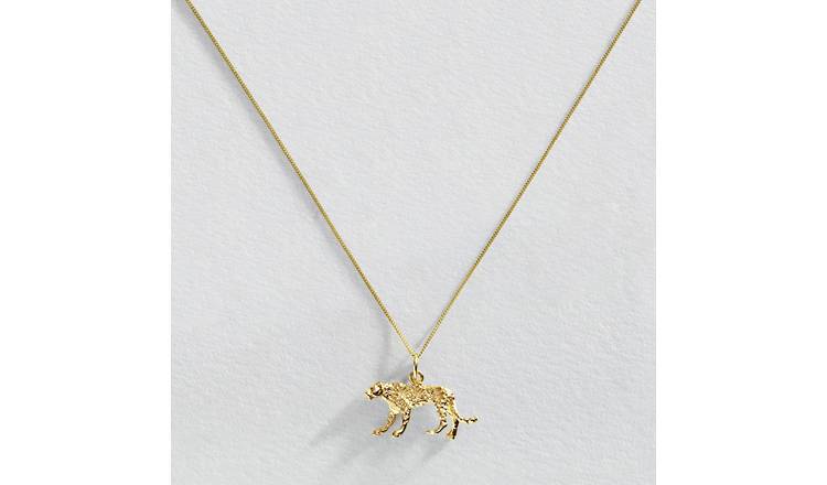 Revere 9ct Yellow Gold Jaguar Pendant Necklace