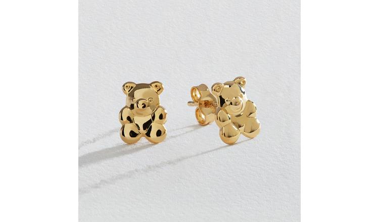 Revere 9ct Yellow Gold Teddy Stud Earrings